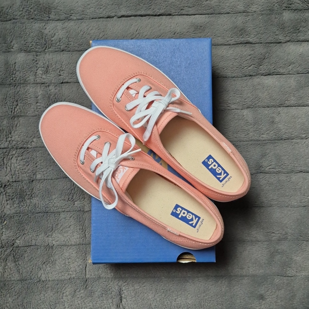 Keds Champion Canvas Softerra Sneakers Size 8.5 In Rose, New In Box